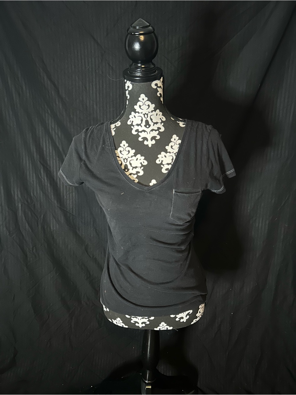 OP Black V-Neck Short Sleeve Pocket Tee